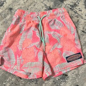 Vineyard Vines Pink Floral Swim Shorts